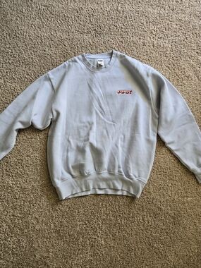 PINK Victoria's Secret Light Gray Crewneck with Pink Logo